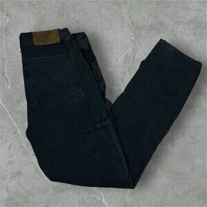 Todd Snyder Blanket Lined Black Canvas Welder Pants Double Knee Straight Fit 32”
